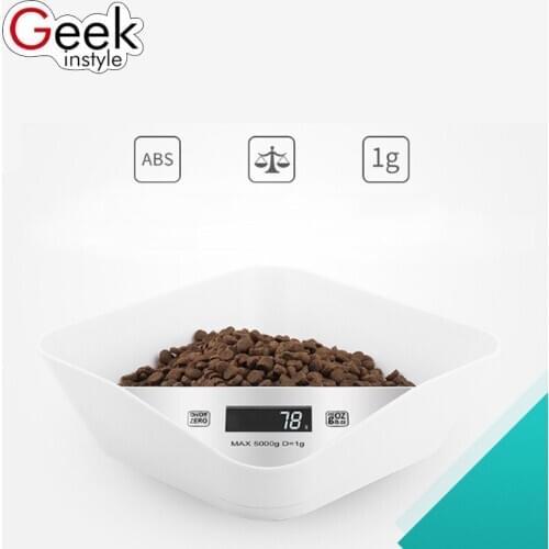 Geekinstyle intelligent Weighing ABS material Pet Dog Bowls Puppy Cats Food Feeder Pets Supplies Non-slip Feeding Dishes