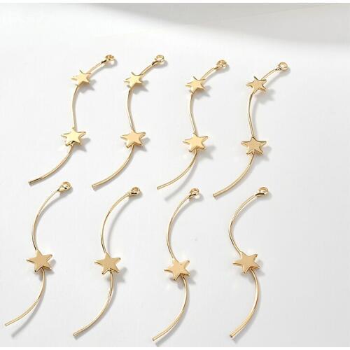 New Listing 30pcs/lot geometric curve shape 55mm copper charms diy jewelry earring/necklace pendants accessory