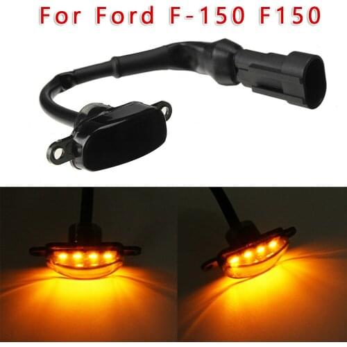 Front Grille Grill LED Light Smoke Raptor Style Lamp Amber For Ford F-150 F150 Car Front Grille LED Lights