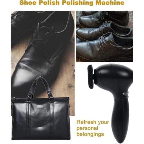 12V 4-in-1 Portable Shoe Polisher High Quality Shoe Polishing Machine Cleaning Brush Shoe Leather Care Tool
