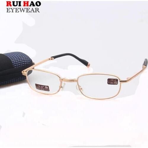 Portable Presbyopia Eyeglasses Folding Reading Glasses Clear Glass Lenses Read Spectacles Rectangle Magnifying Glasses 809
