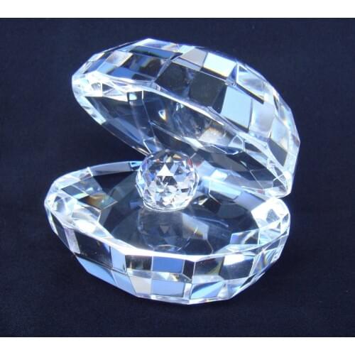 Transparent Crystal Pearl Mussel Model Decorative Quartz Rock Shell Carving Aquatics Creature Trinket Ornament Gift and Craft