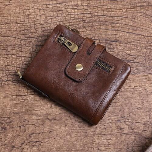 Luxury Design Mens Wallet Leather Bifold Short Men Hasp Purse Coin Pouch Vintage Male Multi-functional Cards Holders Wallet