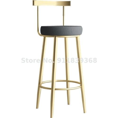 Nordic Simple Modern Iron Bar Chair Creative Bar Chair Light Luxury Household Bar Stool Household High Stool