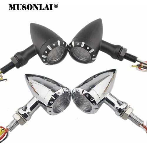 2PCS LED Motorcycle Turn Signal Light Indicators Universal Blinkers Flashers for Harley Honda Yamaha Suzuki Triumph Hyosung KTM