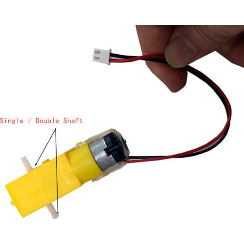 TT DC Motor 3V-6V DIY Smart Car Robot Gear Motor Intelligent Chassis Four-Drive Model Single/Dual-shaft 1:48 120 2.54 Plug