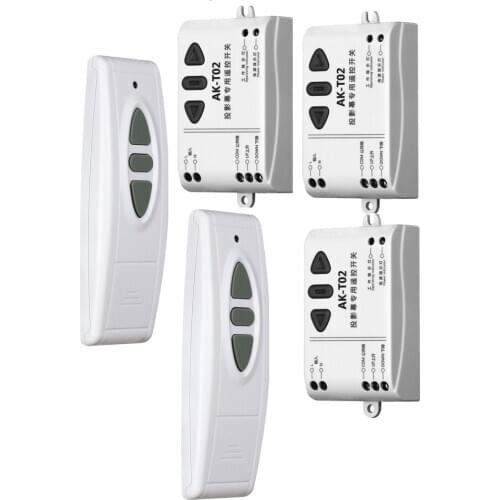 Intelligent home AK-T02 AC220V Motor Wireless Remote Control Switch UP Down Stop Tubular Motor Controller Motor Forward Reverse