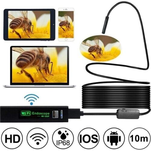 WIFI HD Camera Endoscope Waterproof 8mm 10m 5m 3.5m 2m USB Cable Inspection Video Camera Borescope Endoscope For IOS Android
