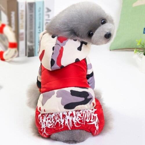 Winter Warm Dog Down For Chihuahua Yorkie Clothing Clothes Waterproof Hooded Parkas Dog Jumpsuits Jacket Dog Outfit Supplies