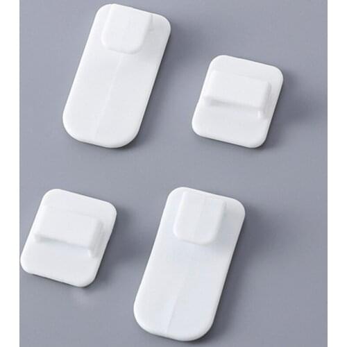 1pair Wall Sticky Remote Control Storage Hooks Air Conditioning Remote Control Television Separate Hanging Hooks