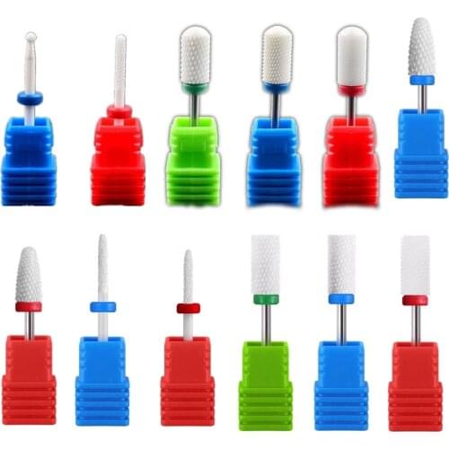 1pcs Nail Drills 3/32" Ceramic Nail Drill Bit Rotary Burr Manicure Cutters Nails Accessories Remove Gel Tool Electric Nail Files