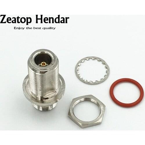 10Pcs Brass N Female Plug to N Female Jack N Bulkhead Panel Mount Connector Nickel Plating Wire Connector High Quality