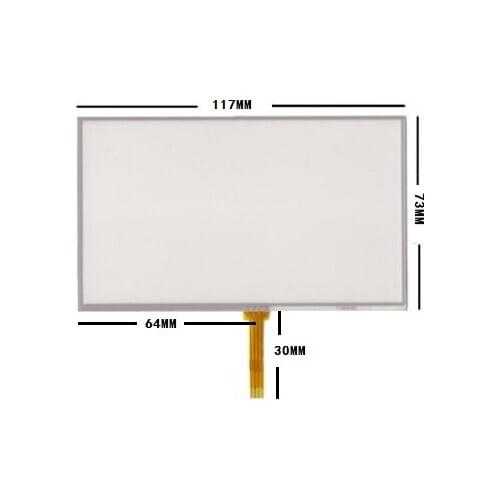 117*73 new 5 inch GPS navigation MP4 MP5 resistance touch screen 117MM*73MM Hsd050idw1 at050tn33 at050tn43 free shipping