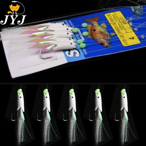 2 PACKS hook size No.1/2/3/4 hand made sabiki rigging lure hooks ,spin rig eva ball sabiki rigs