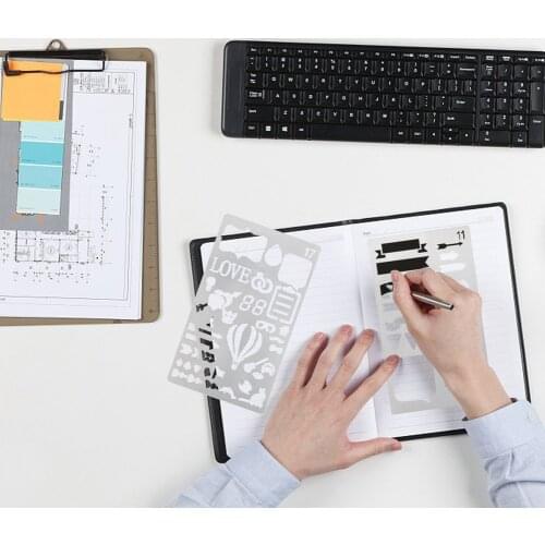 20pcs Dies Scrapbooking Stationery Journal Stencils Notebook Drawing Template DIY Craft Scrapbook Office Supplies