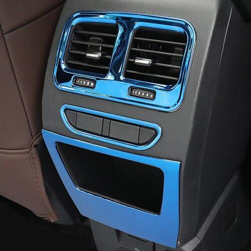 3pcs for haval F7 F7X Armrest box Back row Outlet Storage grid Heating button Decorative frame Stainless steel