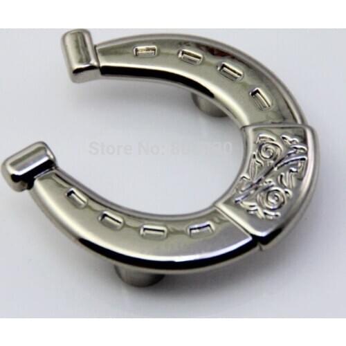 50pc 1"(2.5cm) Equestrian Cowboy Single Horseshoe Concho Silver