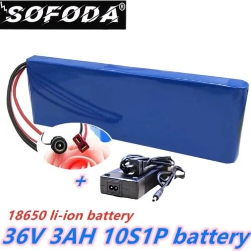 36V Battery 10S1P 3Ah 42V 3200mAh 18650 Lithium ion Battery Pack Ebike Electric Car Bicycle Scooter 20A BMS 350W 500W
