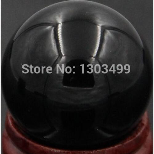 Free Shipping Natural Stone Gemstone 30MM Black Obsidian Sphere Crystal Ball Chakra Healing Reiki Stone Carving Crafts