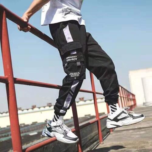 2021 Men Multi-pocket Harem Hip Pop Pants Trousers Streetwear Sweatpants Hombre Male Casual Fashion Cargo Pants Men Jogger Pants