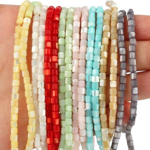 Natural Column Shape Shell Mother Of Pearl Loose Spacer Beads For Needlework Jewelry Making DIY Bracelet Necklace Handmade 15