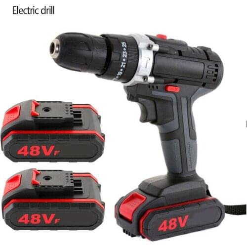 Household Impact Drill Lithium Battery Electric Drill Cordless Screwdriver Lithium Battery Cordless Wireless Drill CH