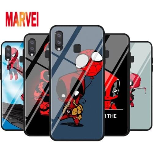 Cute Cartoon Deadpool For Samsung Galaxy A90 A80 A70 S A60 A50S A30 S A40 S A2 A20E A20 S A10S A10 E Black Phone Case Cover