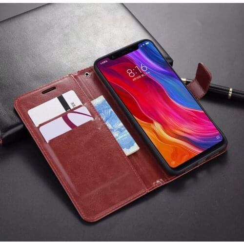 Luxury Leather Flip Wallet Case for xiaomi Mi A1 A2 A3 6 8 9 10 Lite SE 9T Pocophone F1 MiA3 Mi8 Mi9 Soft TPU Phone Cover
