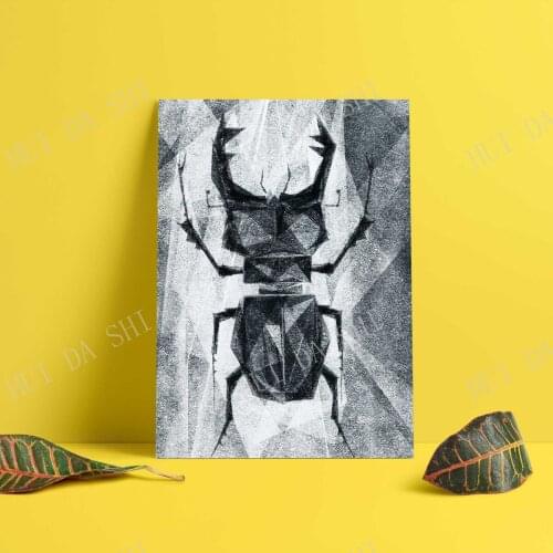 Black and white illustration of an insect Deer