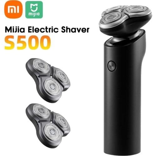 Xiaomi Mijia Electric Shaver S500 Portable Flex Razor 3Head Dry Wet Shaving Washable Dual Blade Comfy Clean Facial Beard Trimmer