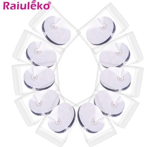 20pcs 4.5*3cm Oval TENS Non-woven Fabric Self Adhesive Replacement Electrode Pad for Muscle Stimulator Tens Machine Pads Support