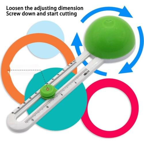 Perfect Circle Shape Cutter Handicraft Cutting Tools Round Cutting Knife Patchwork Compass Circle Scrapbooking DIY Paper-Cutting