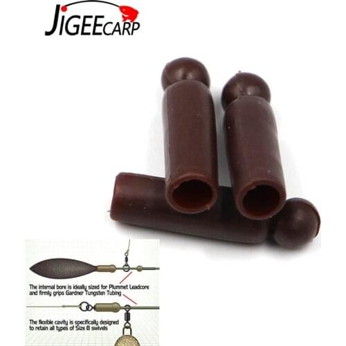 JIGEECARP 100PCS Carp Fishing Silicone Anti Tangle Sleeve Carp Chod Helicopter Buffer Bead 6*25mm Rubber Tube Fishing Accessory