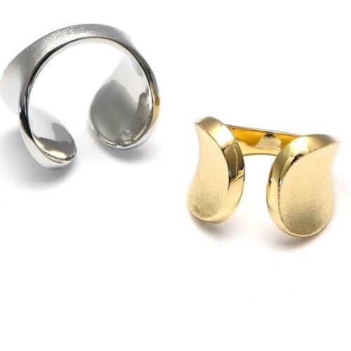 2022 TIRIM Metal Minimalist Wide Version Open Size Ring Mill Sand dull polish Rings For Wemen and Men Engagement Party Jewelry