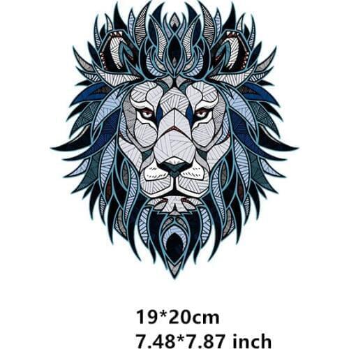 King Of Forest Lion Iron on Heat Transfer Printing Patches Sticker Washable For T-shirts Clothing DIY Stickers Appliques 2019
