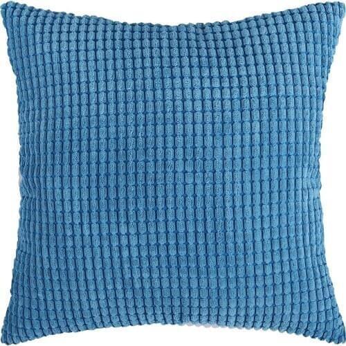 Pillowcase Breathable Comfortable Corduroy Corn Striped Both Sides Solid Color Pillow Covers Cushion Covers for Sofa Bed 45x45cm
