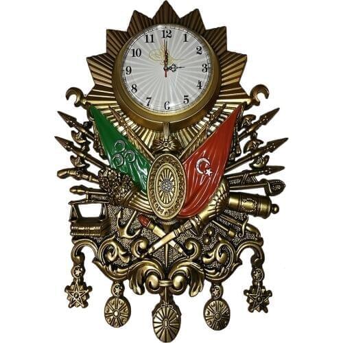 OTTOMAN Wall Clock TUGHRA Style Sultans Signature Living Room Office Design Gift 44 x 65 cm