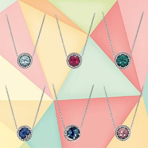 2021 New High Quality Fashion S925 Silver Moon Night Sky Crystal Charm Necklace Female Clavicle Chain DIY Original Jewelry