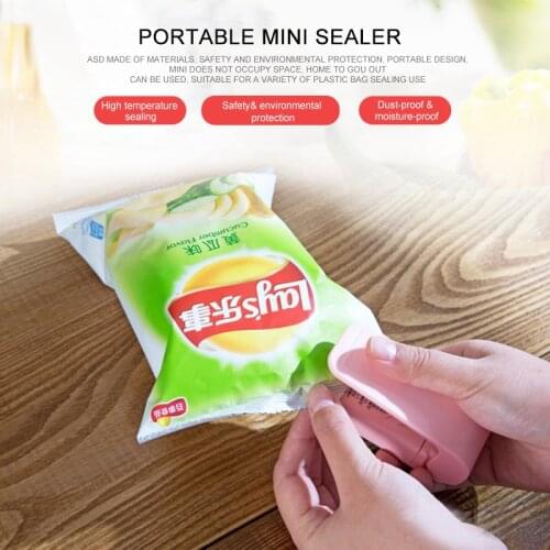 Mini Bag Sealer Plastic Clips For Packages Storage Sealing Machine Handy Sticker Seals For Food Snack Portable Kitchen Storage