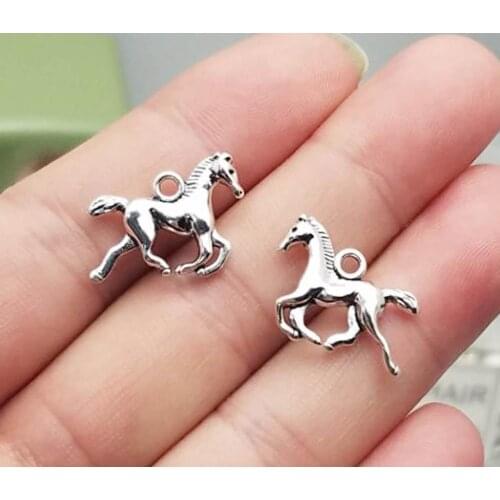 25pcs/lot--22x15mm, Antique silver plated horse charms,DIY supplies,Jewelry accessories