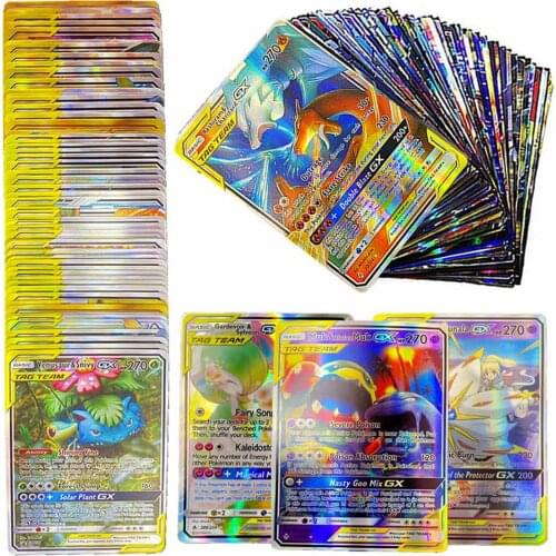 Pokemon Cards Box 20PCS Shining Playing Game TAG TEAM Card Display Booster Pokémon MEGA GX Energy Carte Battle Trading Kids Toys