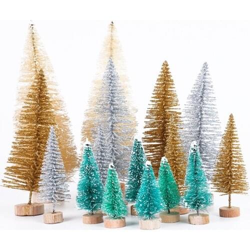 8pcs Mini Christmas Tree Set Christmas Decorations For Home Natal Navidad Table Decor New Year 2022 Ornaments Decor Kids Gift