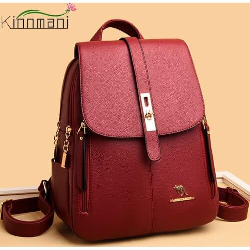 School Bags For Teenage Girls Back Pack Soft Leather Women Backpack Female Shoulder Bags For Women 2021 Travel Backpack Mochila