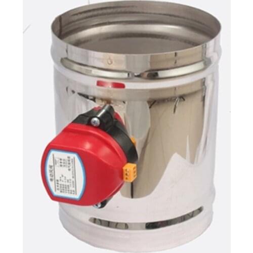HVAC 8" Stainless Steel Electric Duct Motorized Damper Valve Check Valve Air Solenoid Valve for Ventilation 220V 12V 24V