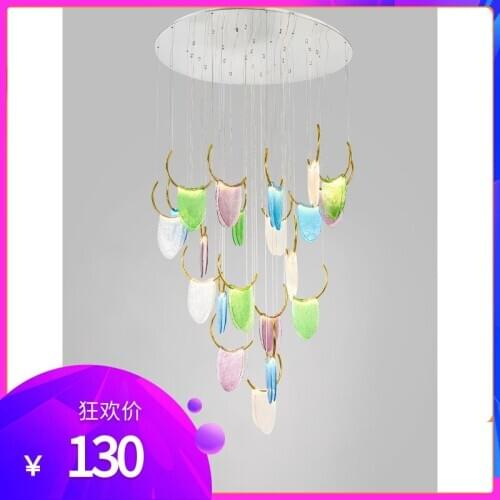 Vintage glass ball iron chandelier ceiling led light modern led chandelier nordic decoration home bedroom luzes de teto