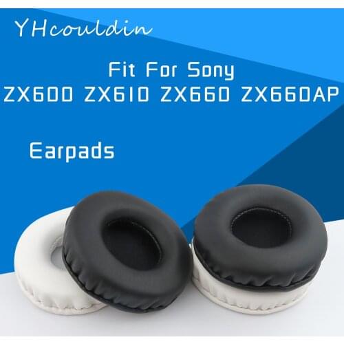 YHcouldin Earpads For Sony ZX600 ZX610 ZX660 ZX660AP Headphone Accessaries Replacement Wrinkled Leather Soft Material
