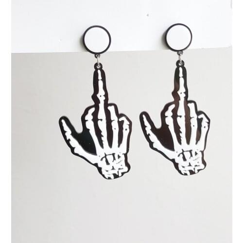Halloween Hand Of Skeleton Drop Dangle Earrings For Women Hallowmas Costume Cosplay Scary Skull Hand Earrings Party