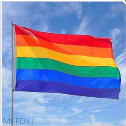 1 piece of 90cm * 150cm color rainbow flag gay flag LGBT flag