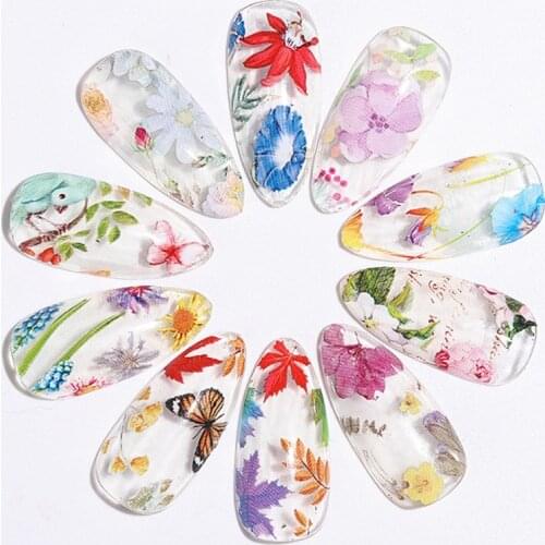 10pcs Lavender Flowers Nail Foils Metal Letter Text Nail Art Sticker Holographic Transfer Foil Marble Pasiley Decals Decoration