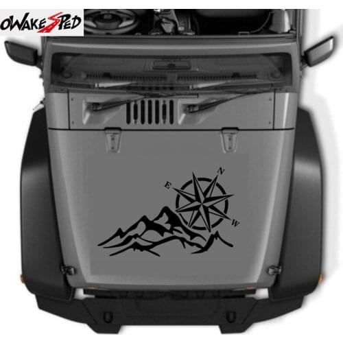 2pcs Compass Camper Vinyl Decals Car Sport Styling Mountain Graphics Stickers Auto Exterior Accessories Car Body Door Decor Stic